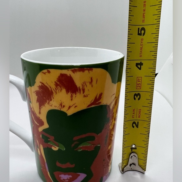 ANDY WARHOL x Marilyn Monroe Coffee Cup Mug 1997 Warhol Pop Art Cup Green - Picture 8 of 9